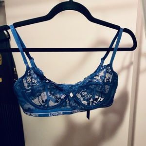 Lounge Underwear Blossom Balcony Bra in Navy